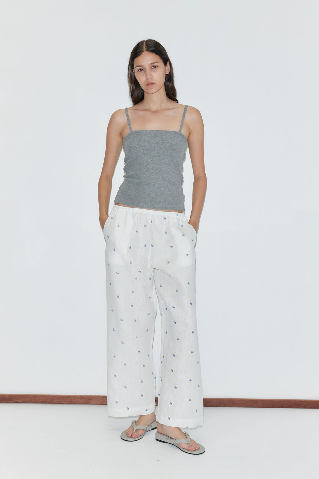 EASE TROUSER - FLORAL BLUE
