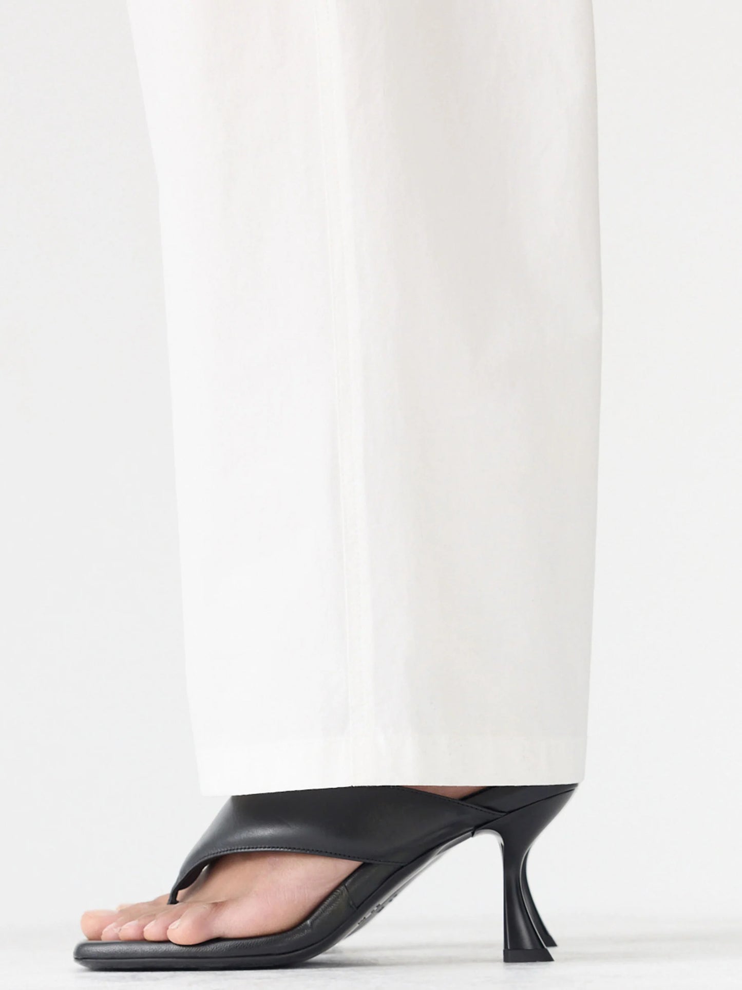 CRUSHED COTTON MINIMAL PANT - NATURAL