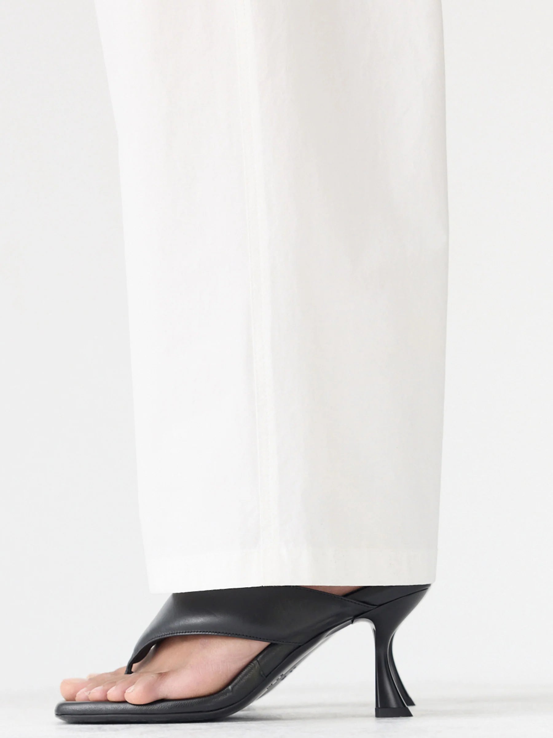 CRUSHED COTTON MINIMAL PANT - NATURAL