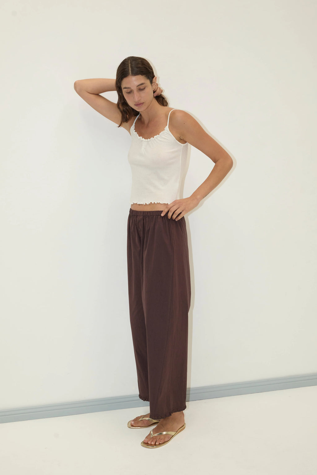 FLOUNCE TANK - CREAM
