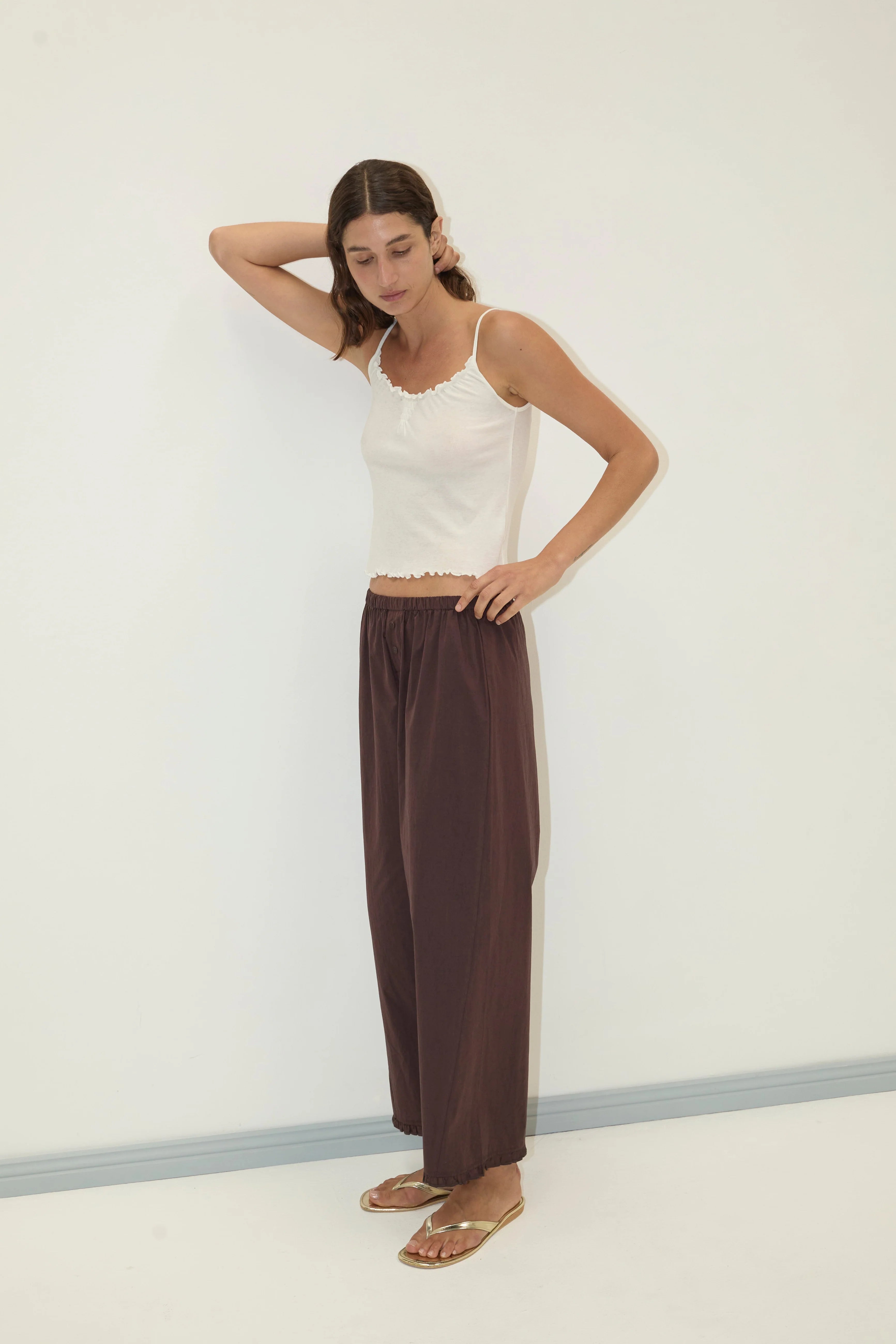 FLOUNCE TANK - CREAM