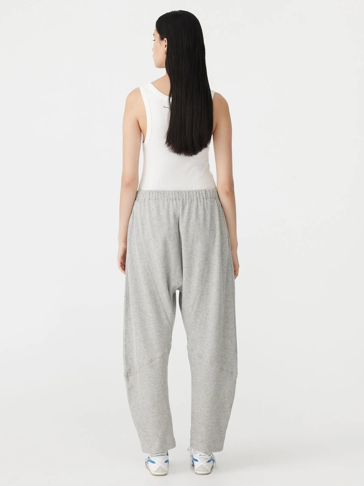 WAFFLE PANELED PANT - GREY MARL