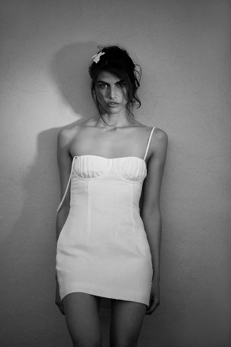 ALESSANDRA MINI DRESS - IVORY