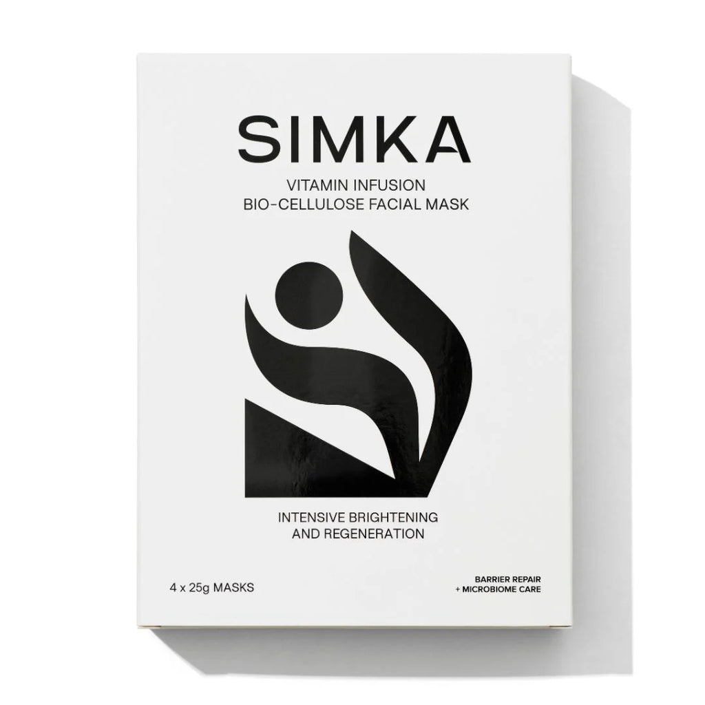 SIMKA VITAMIN INFUSION BIO-CELLULOSE FACIAL MASKS (4 PACK)