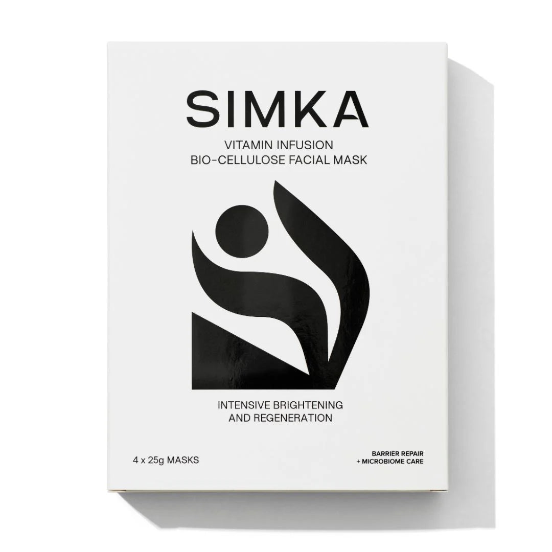SIMKA VITAMIN INFUSION BIO-CELLULOSE FACIAL MASKS (4 PACK)