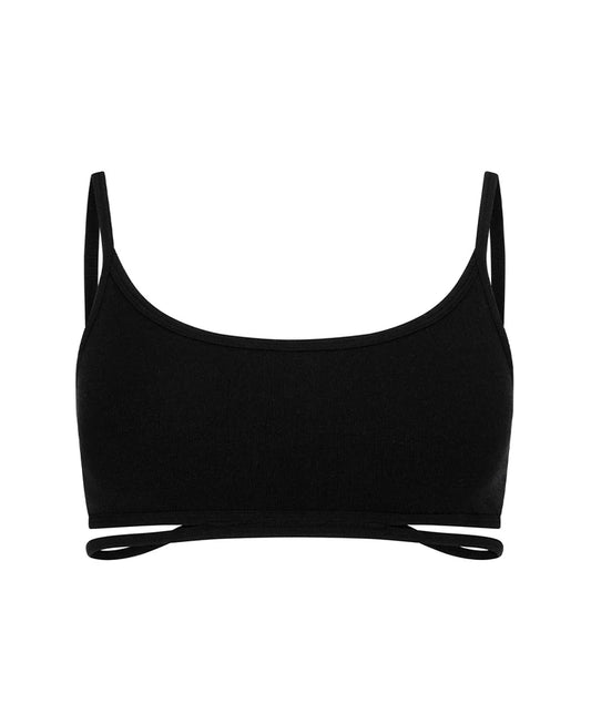 SPLICE WOOL BRALET - BLACK