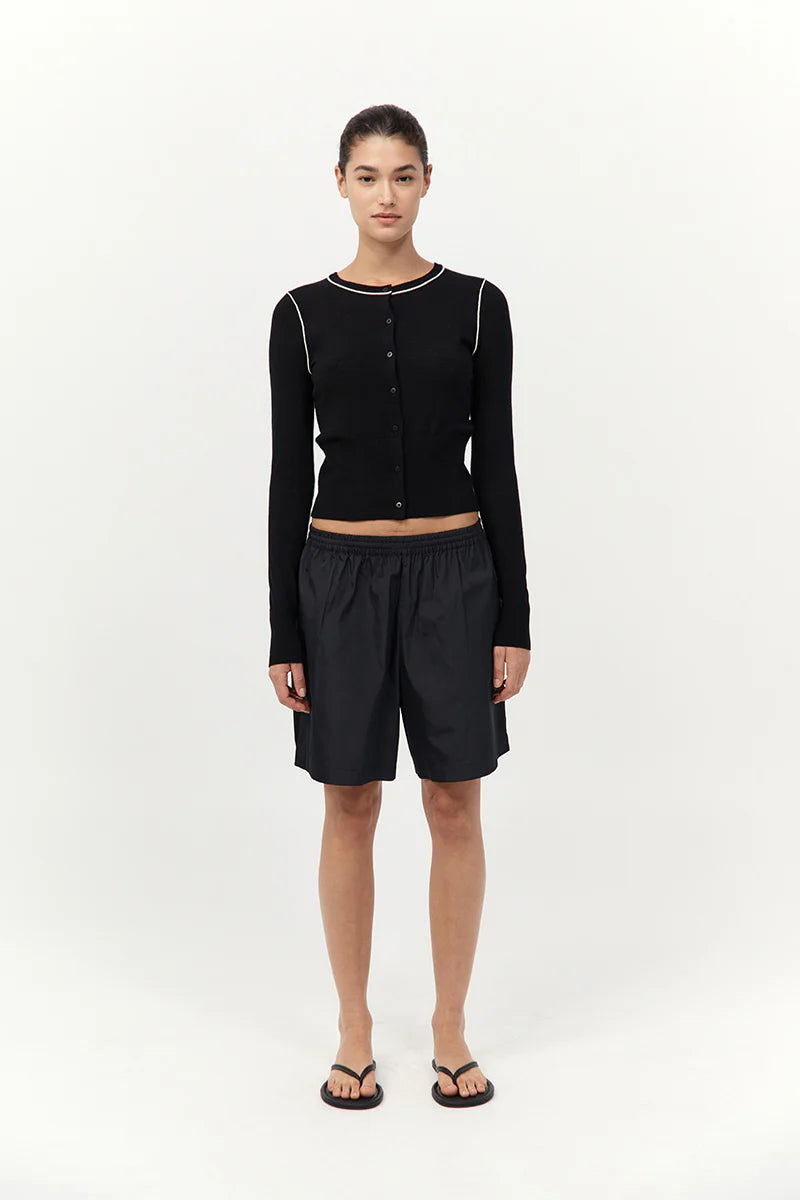 PAPER TAFFETA SHORT - BLACK
