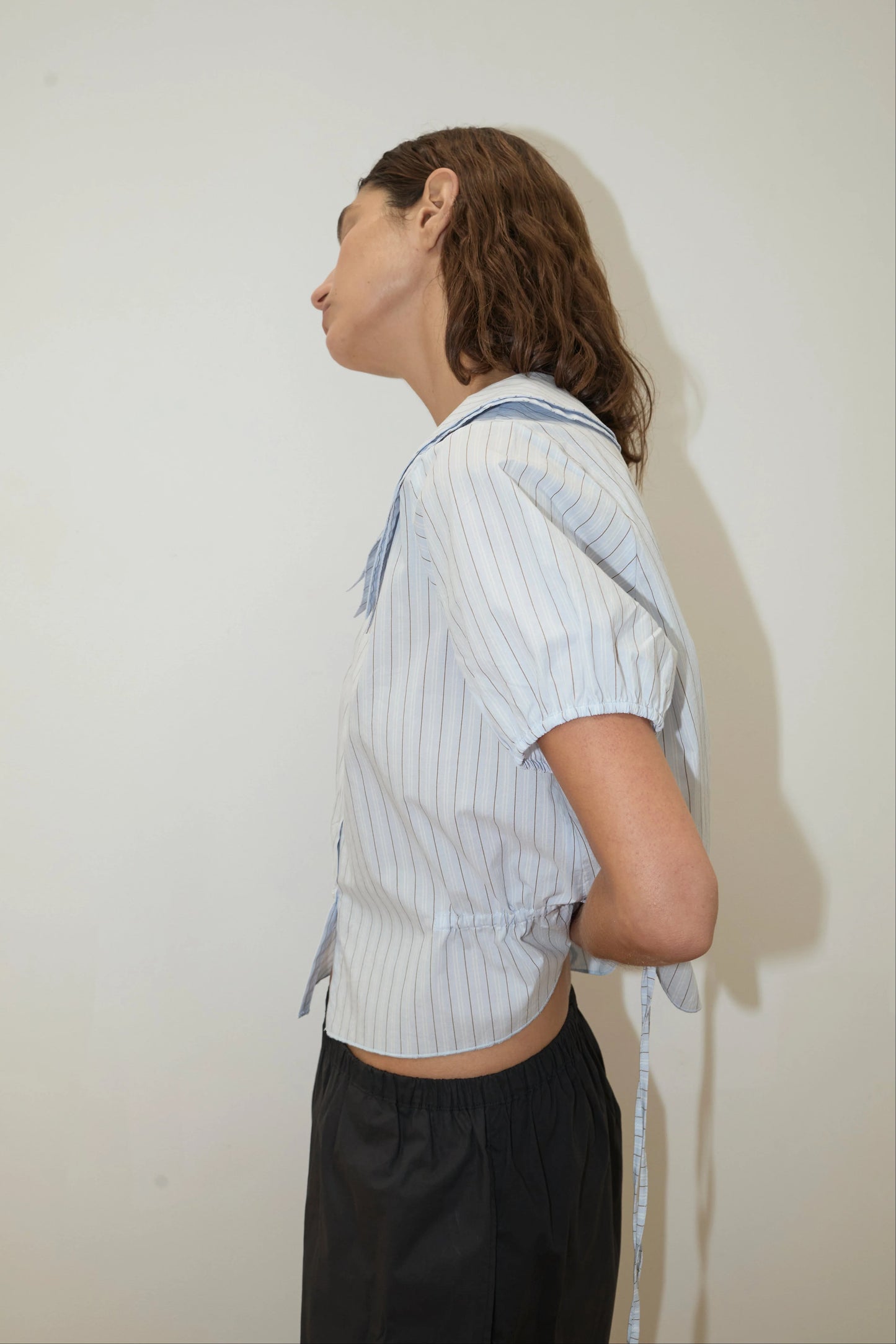DOUBLE COLLAR SHIRT - MINERAL STRIPE