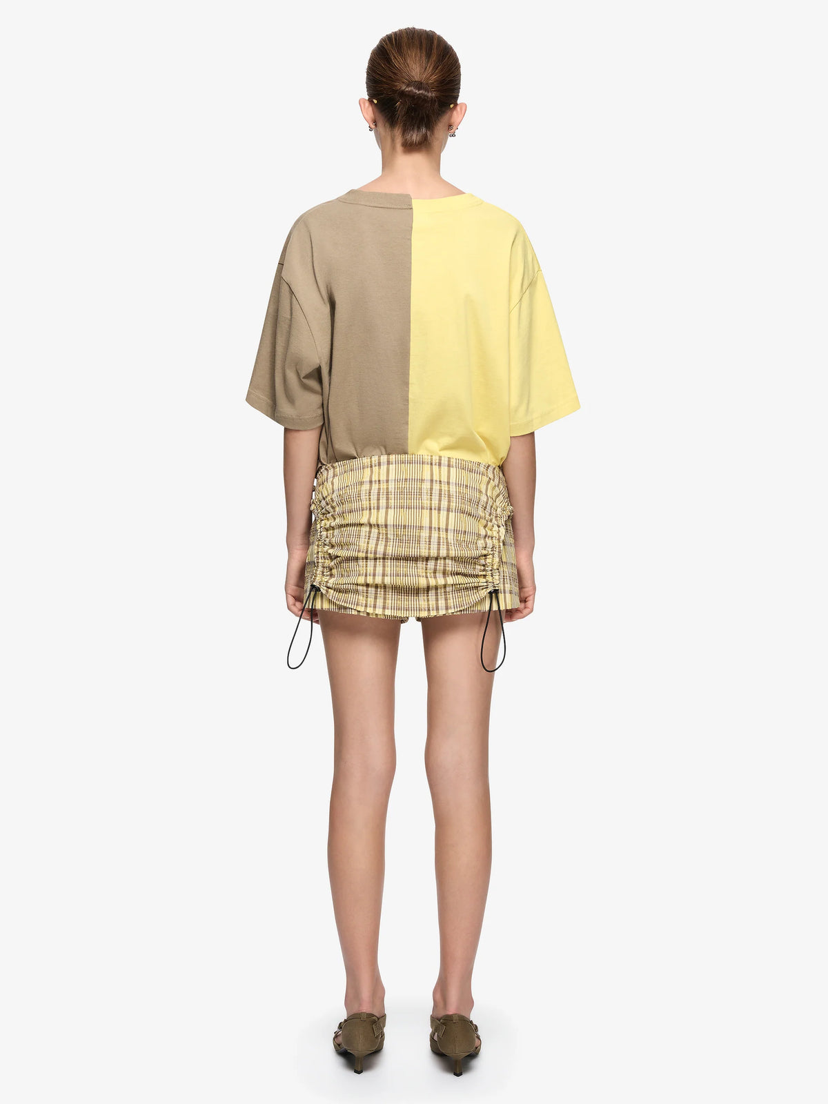 TESSELLATE SKORT - CITRUS / TAUPE