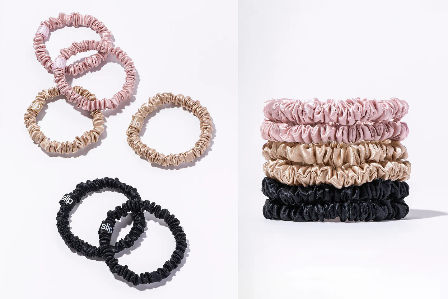 SLIP PURE SILK SKINNY SCRUNCHIES - SET OF 6 - MULTI