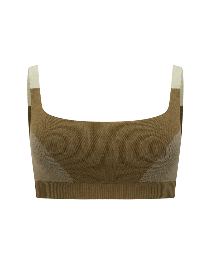 (PRE-ORDER) ORGANIC COLOUR BLOCK BRALET - HARVEST