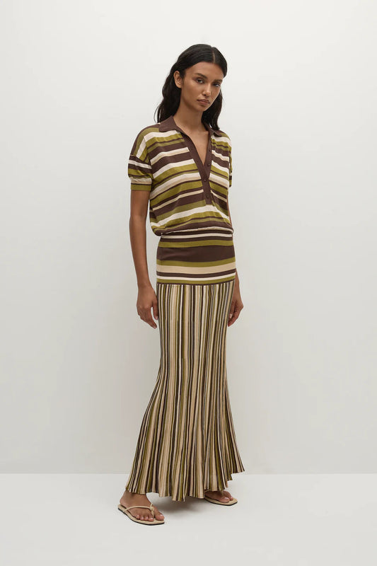 CITARA SKIRT - ESPRESSO PINE STRIPE