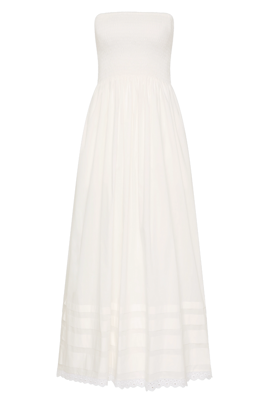 IBEN MIDI DRESS - WHITE