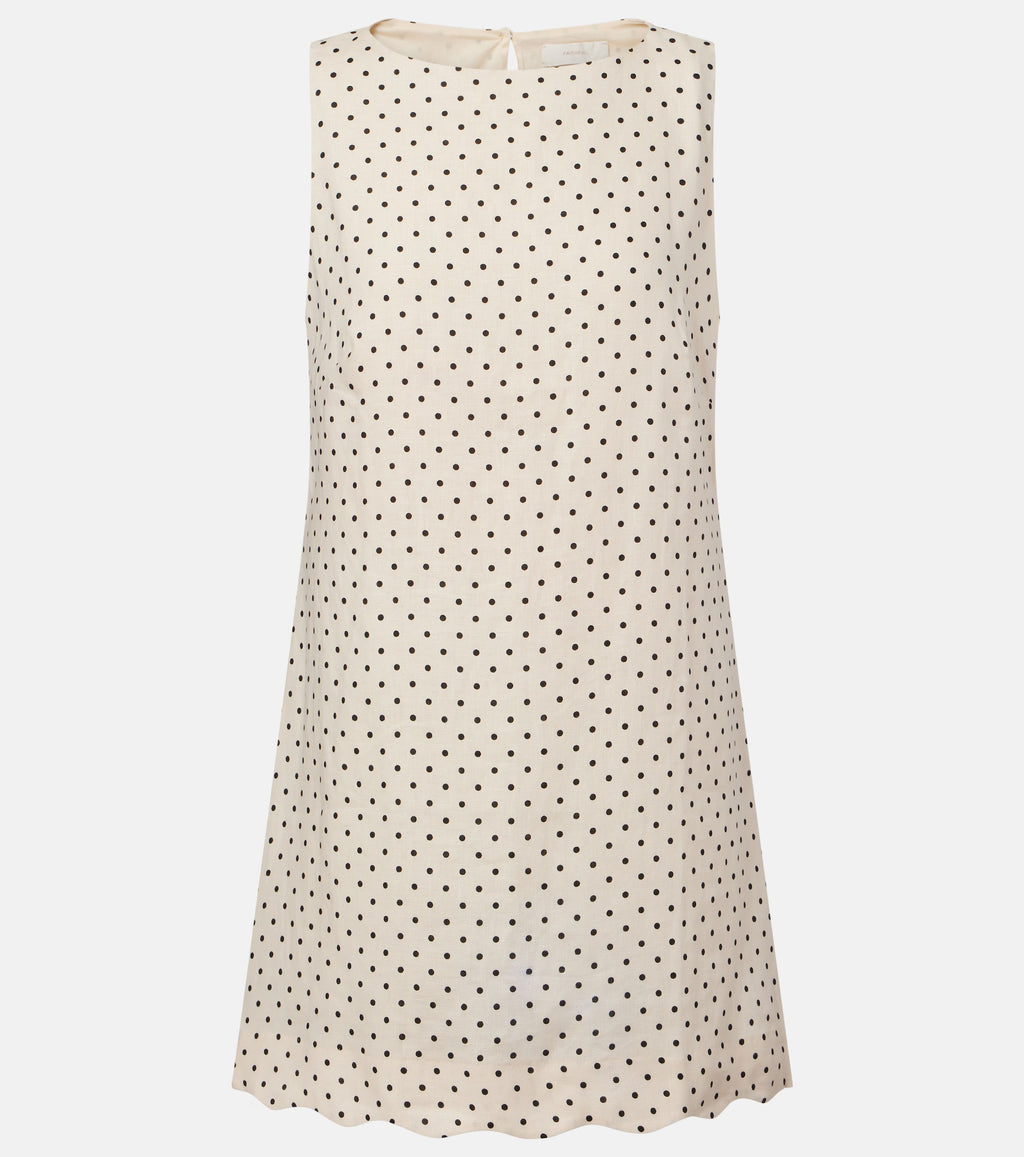 IRIA MINI DRESS - LOLA POLKA DOT CREAM / BLACK