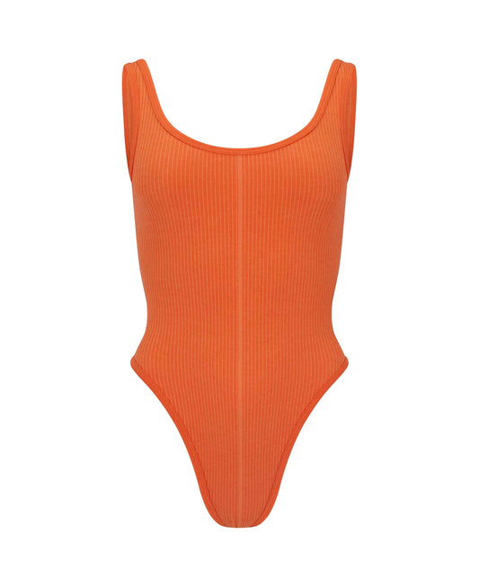 M19 CLASSIC WOOL BODYSUIT - PAPAYA