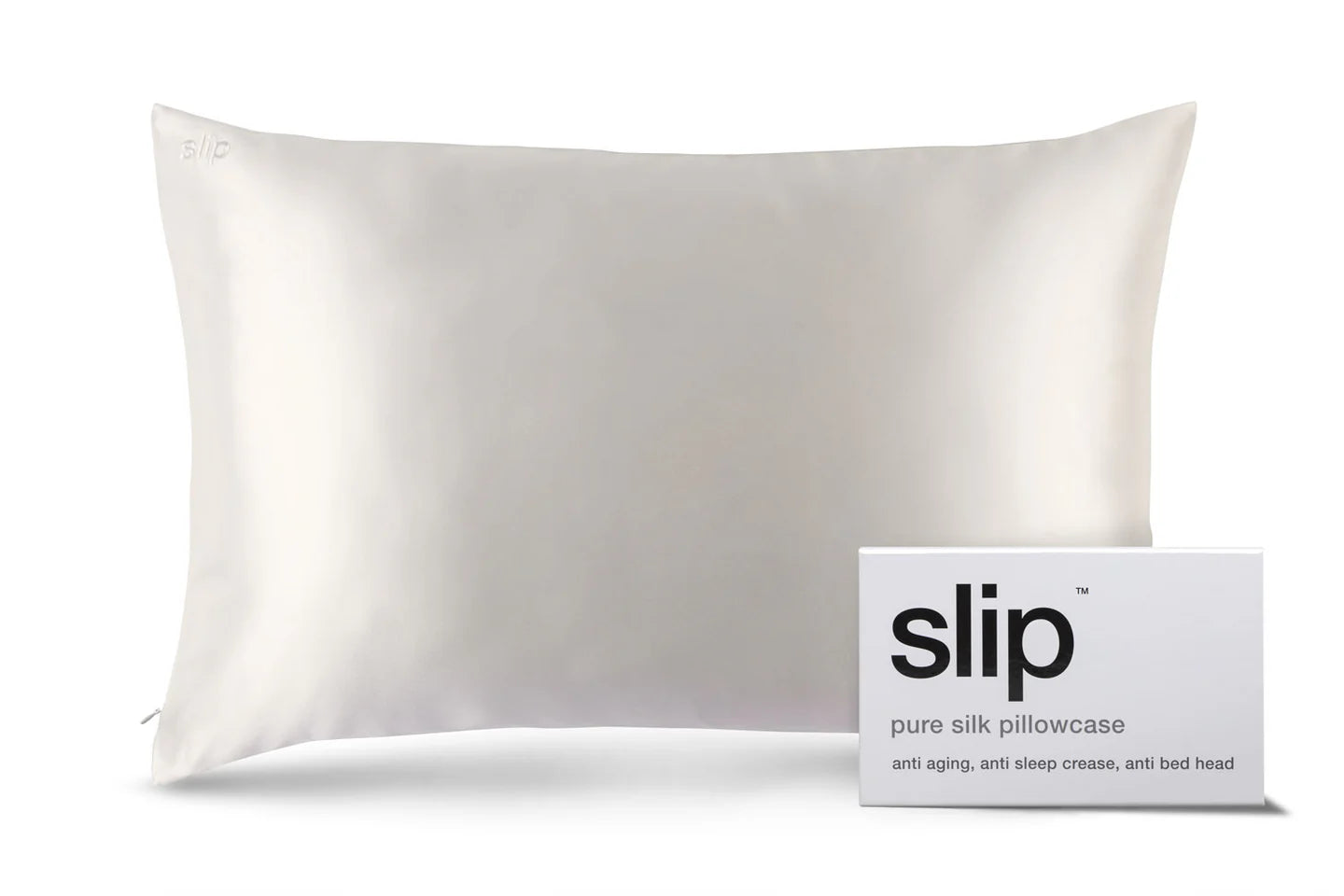 SLIP PURE SILK QUEEN PILLOWCASE - WHITE