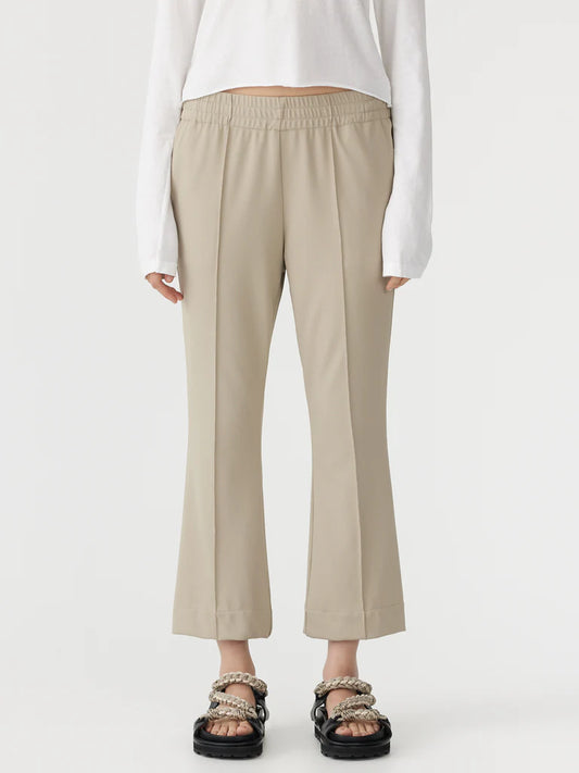 TWILL FLARED PANT - LIGHT TAN