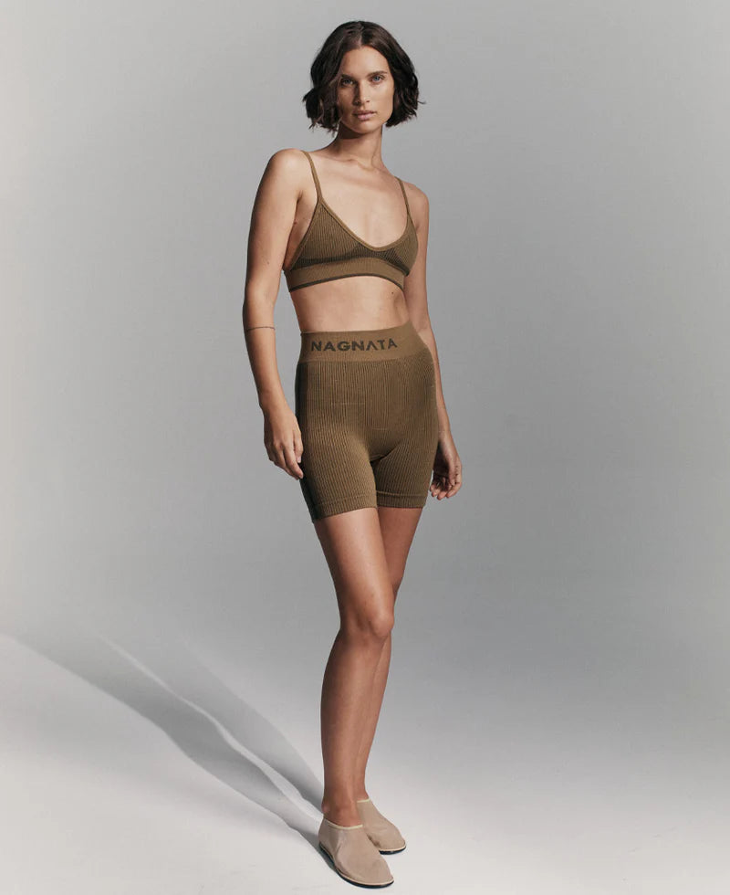 TRI WOOL BRALET - FENNEL