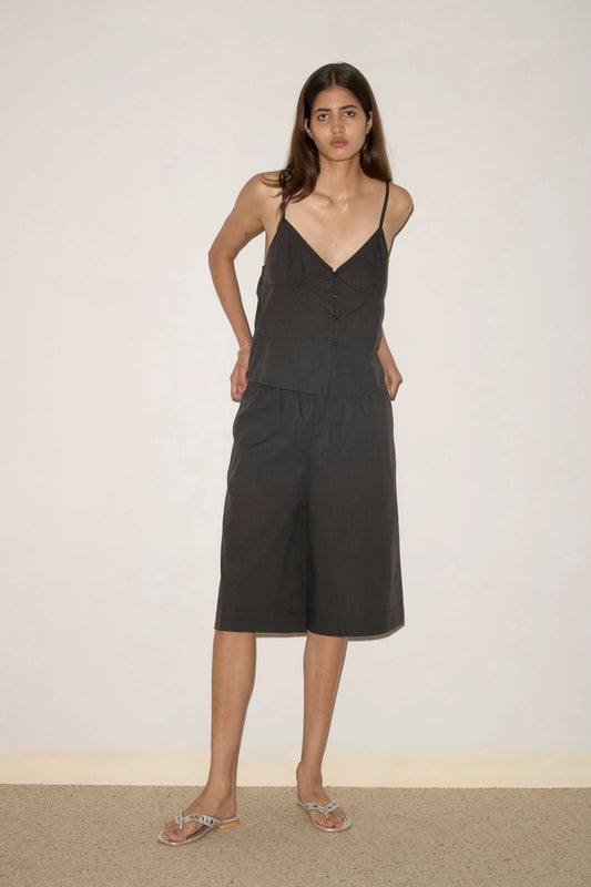 LONG LOUNGER SHORT - BLACK STRIPE