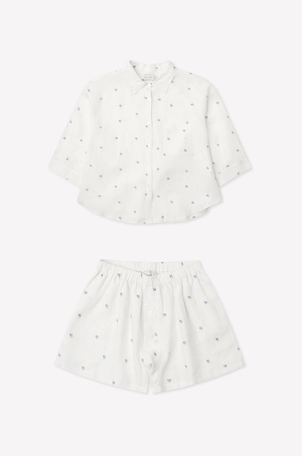 03 SET - FLOWER PRINT FLORAL BLUE