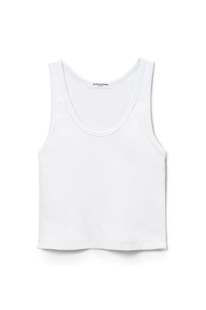 BLONDIE STRUCTURED RIB TANK - WHITE