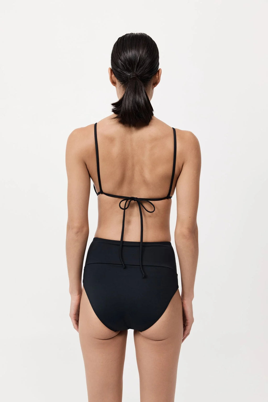 TRIANGLE BIKINI TOP - BLACK