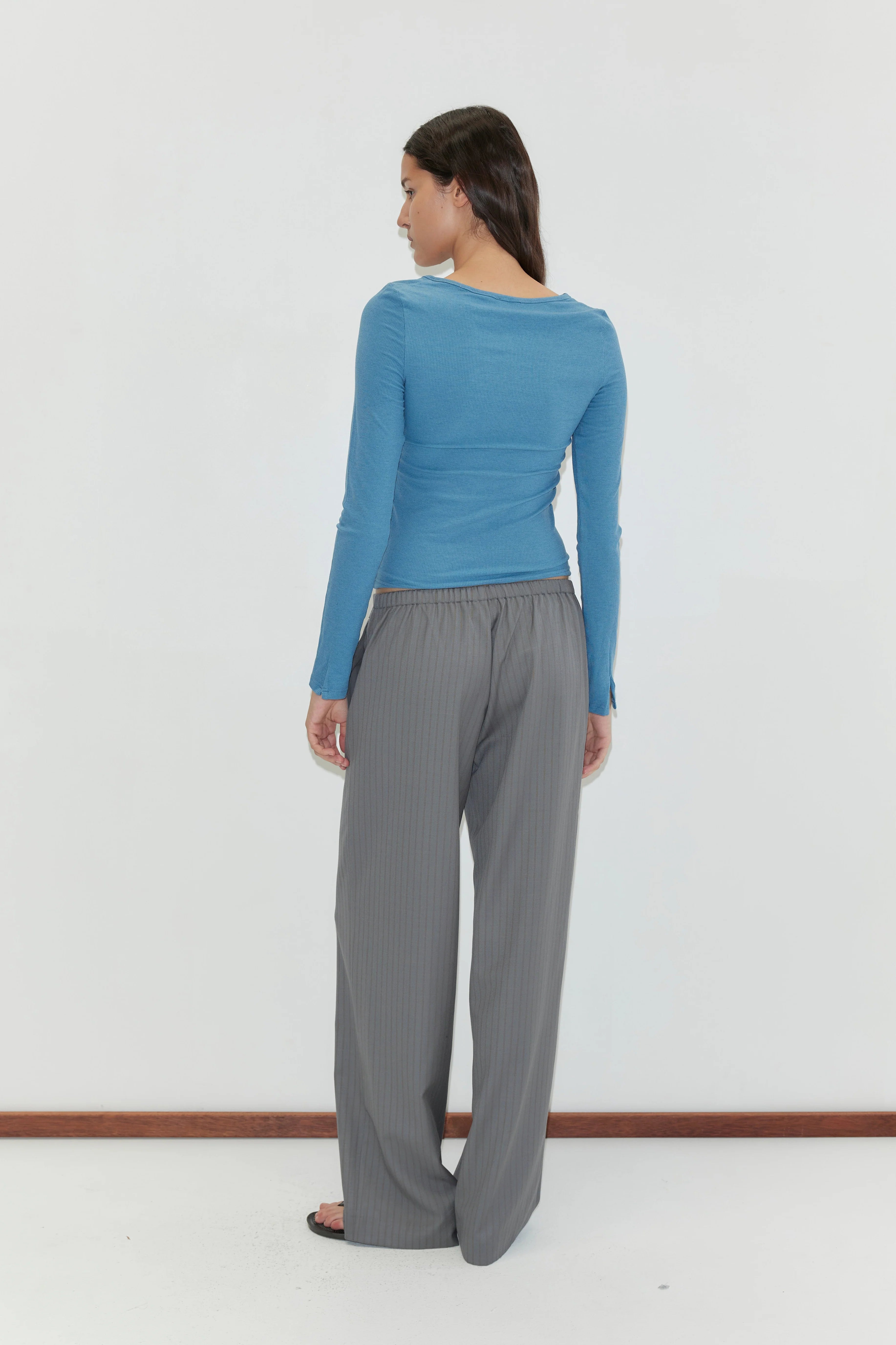 (PRE-ORDER) BOXER PANT - GREY STRIPE