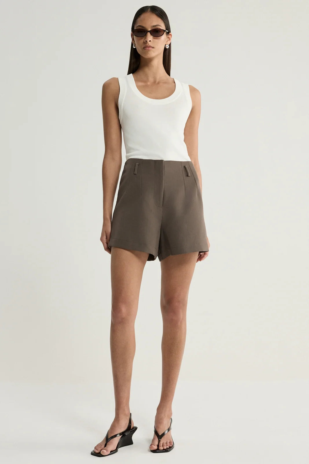 FLEUR SHORT - TAUPE