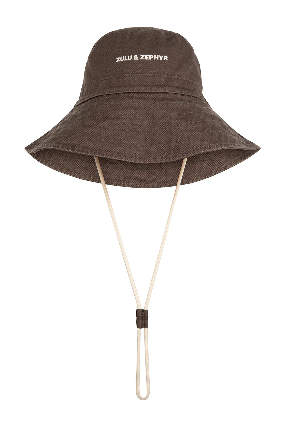 ZULU & ZEPHYR LOGO BUCKET HAT - COCOA