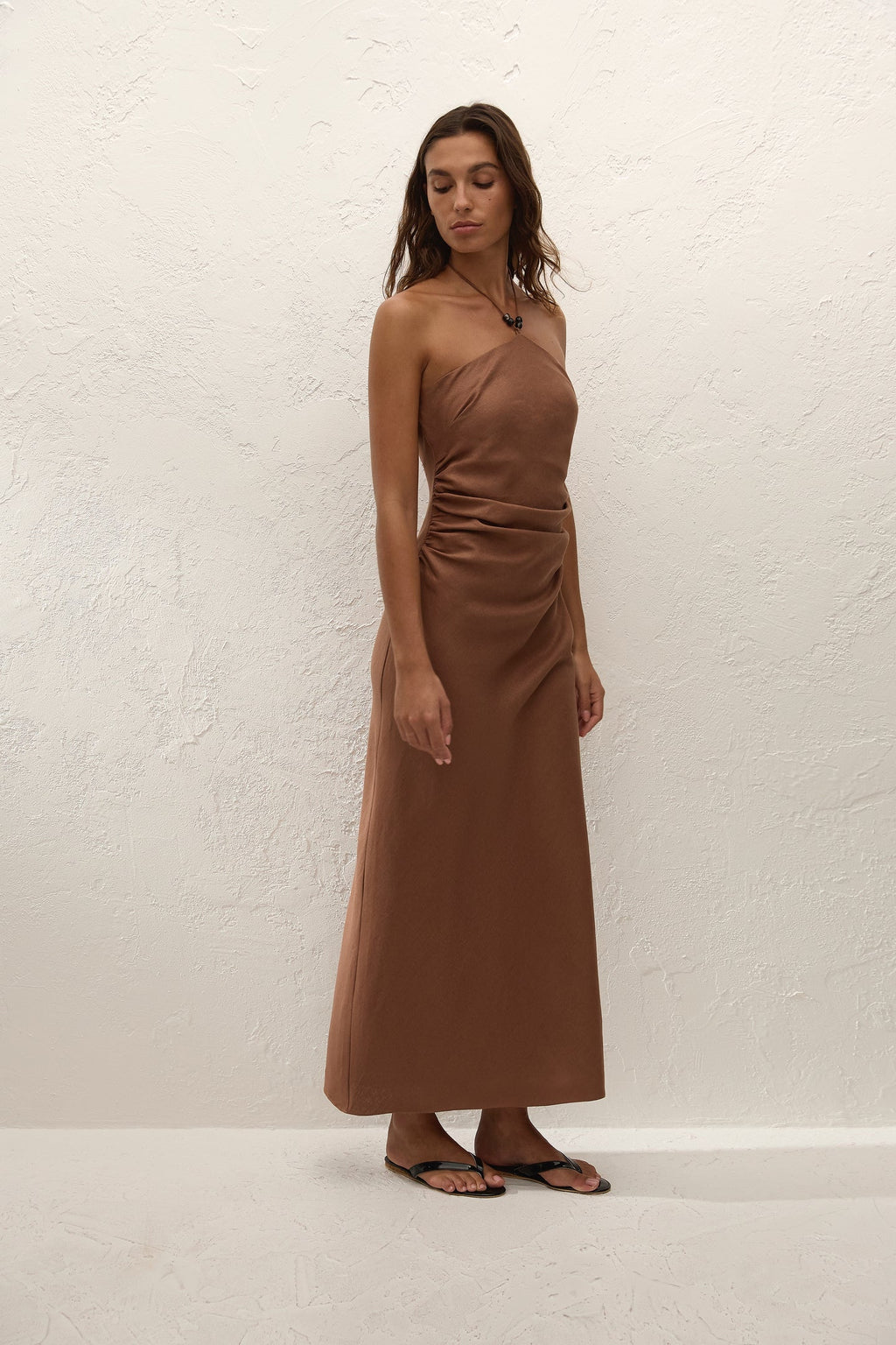 NATALIA MIDI DRESS - CACAO