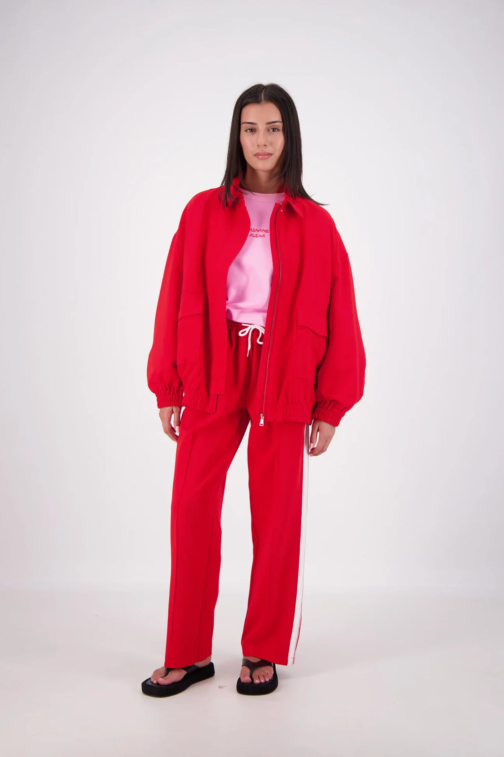 ISCHIA BOMBER JACKET - RED