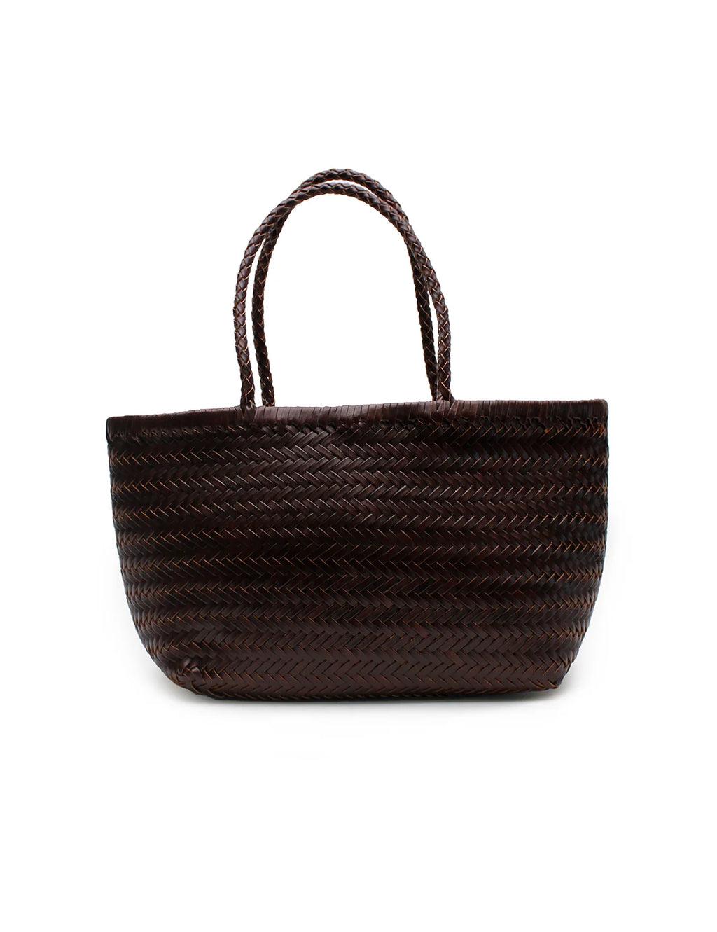 AMELIA WOVEN BAG - CHOCOLATE