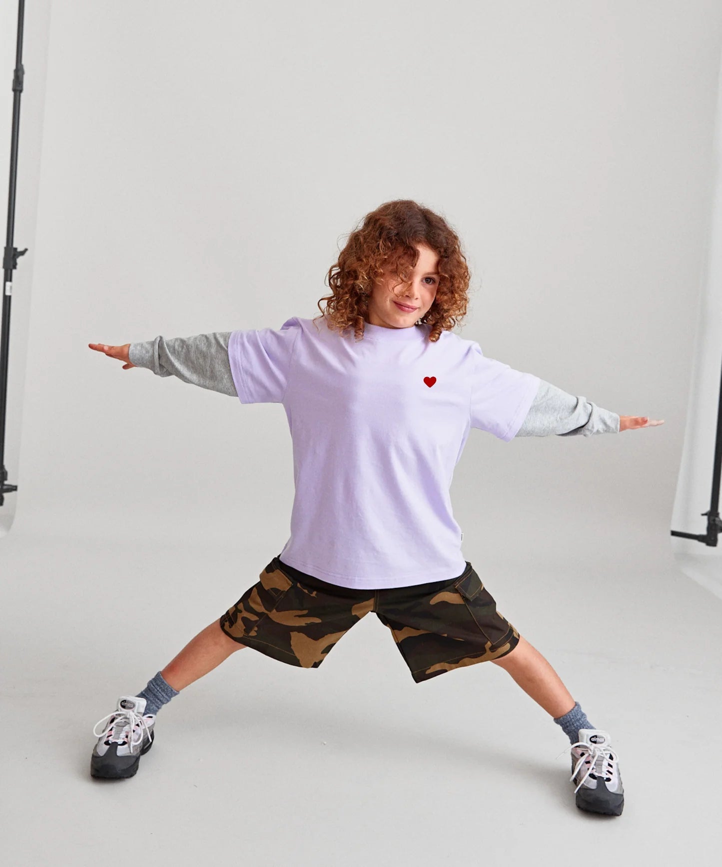 LAYERED LONGSLEEVE - VIOLET / GREY MARLE