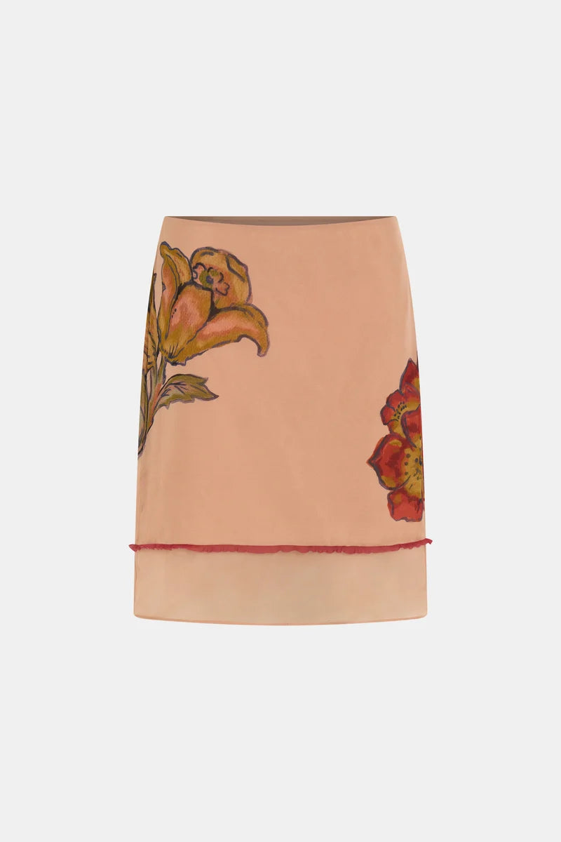 (PRE-ORDER) ESTELLA SKIRT - ALIERA FLORAL BLUSH
