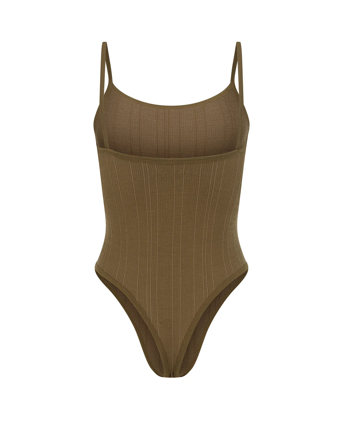 (PRE-ORDER) PINSTRIPE WOOL BODYSUIT - HARVEST