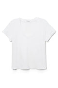 HENDRIX BOXY V NECK TEE - WHITE