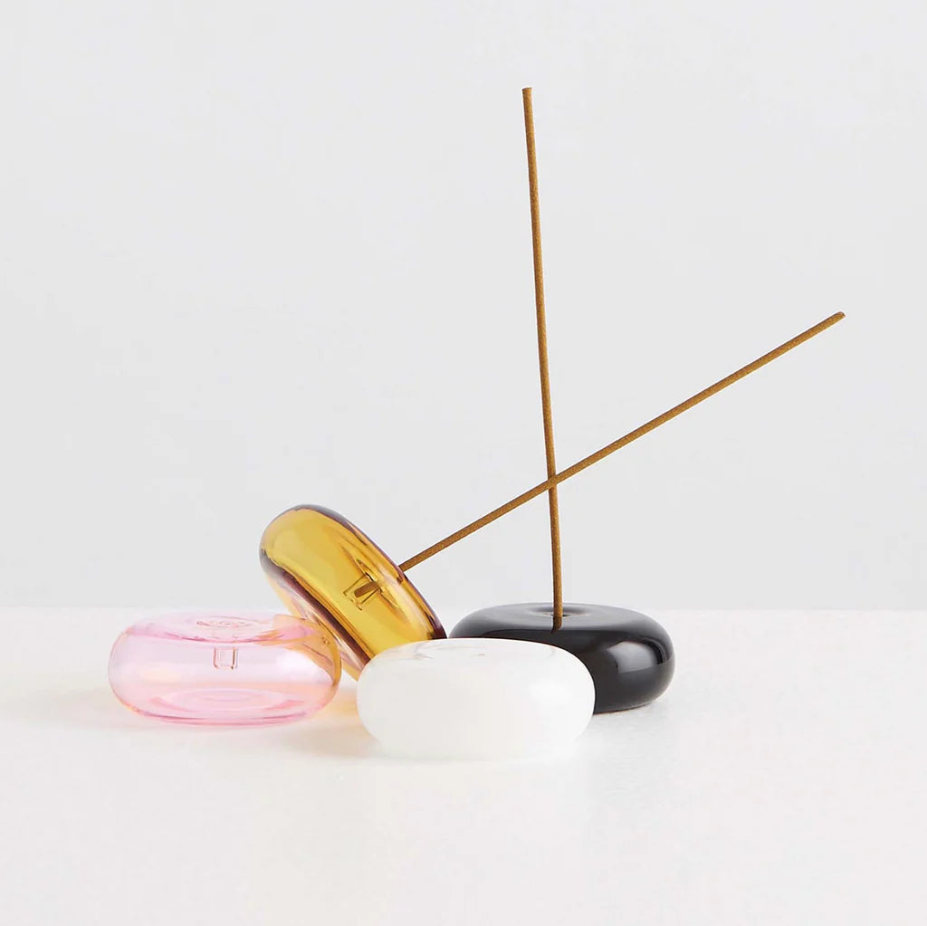PEBBLE INSENCE HOLDER - AMBER