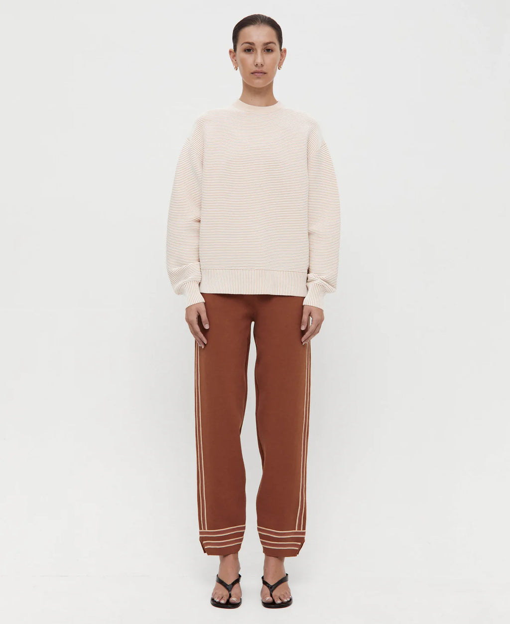 ORGANIC MOTLEY TRACK PANT - SPICE