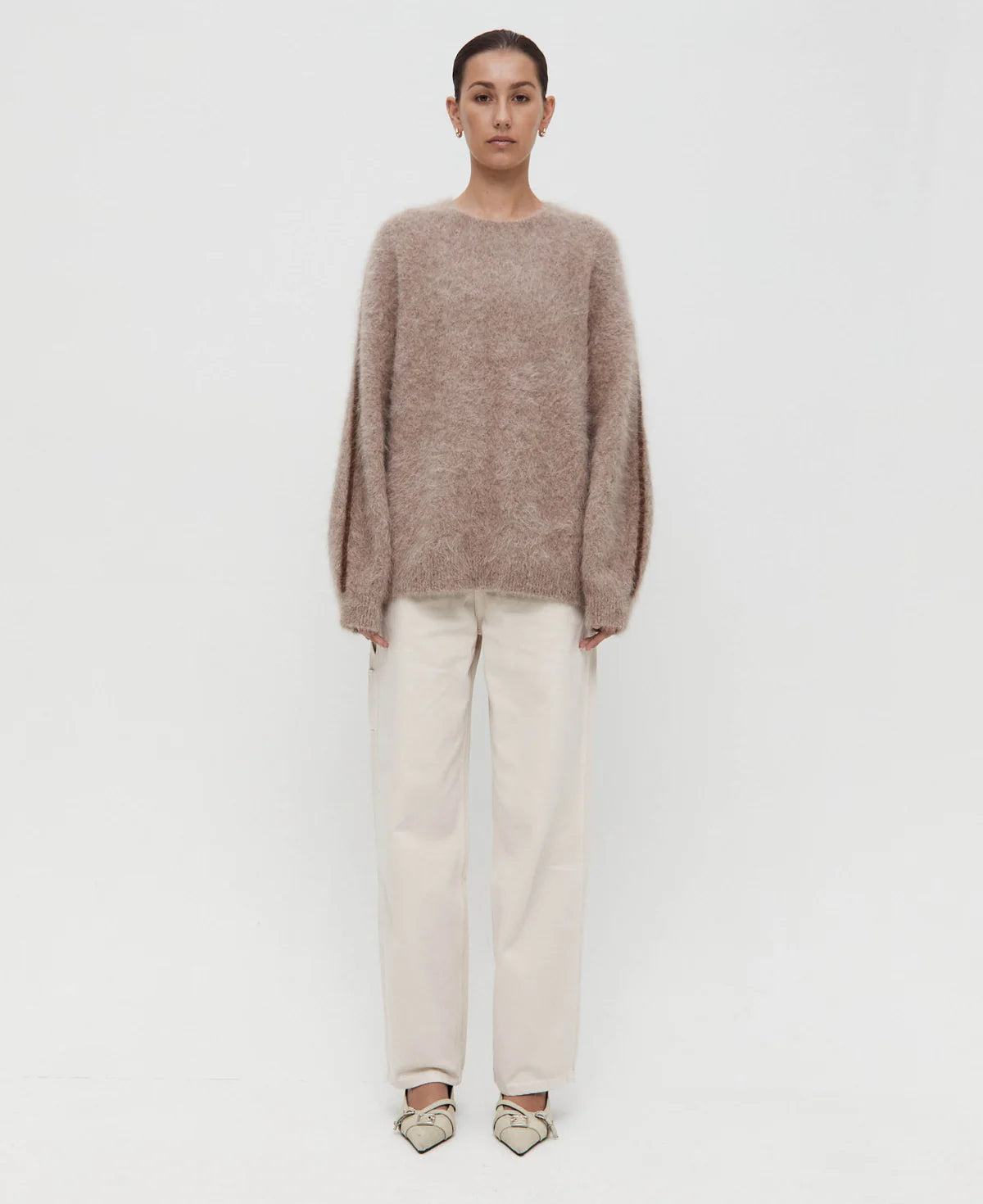 VEGETABLE DYE UTILITY JEAN - BONE WHITE