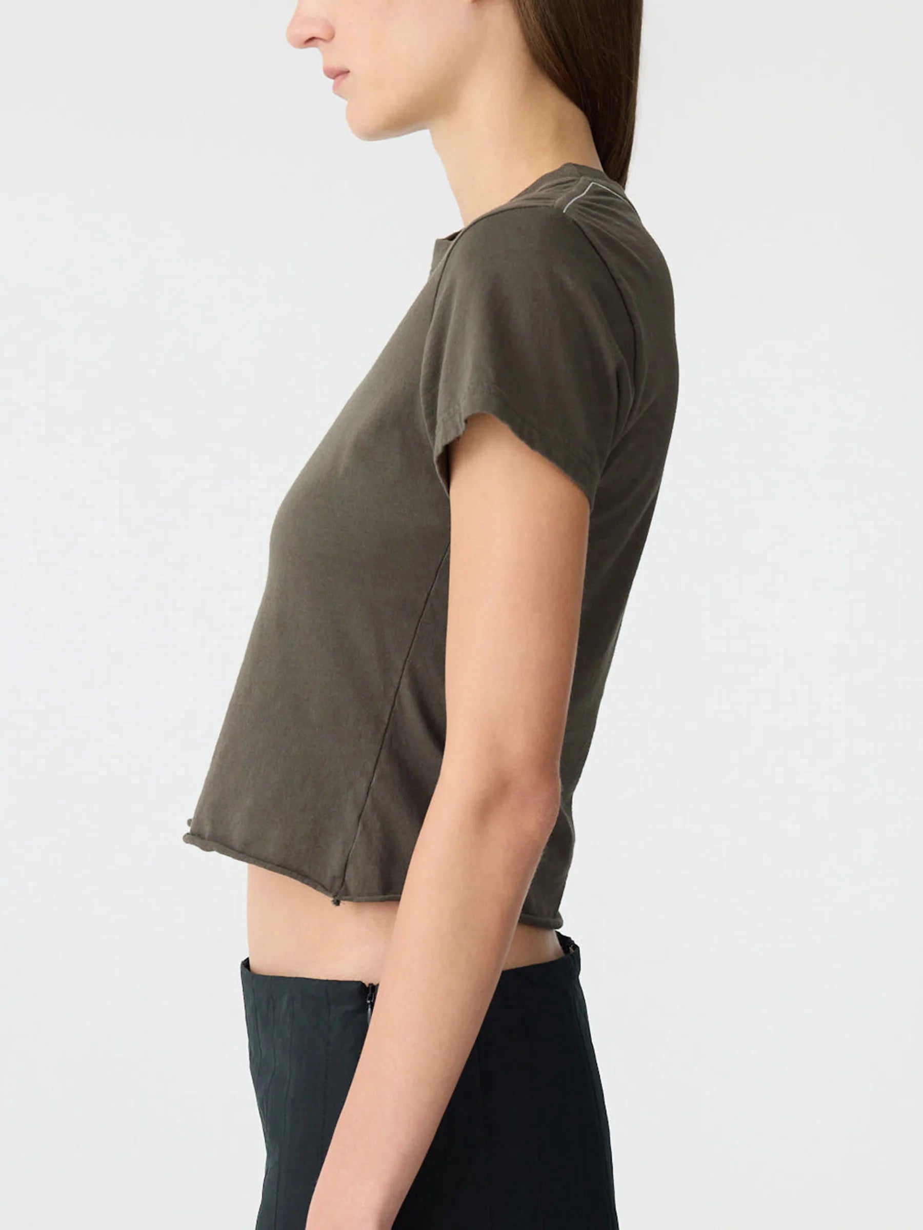 RAW EDGE BABY TEE - ASH