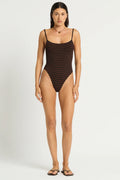 THE LOW PALACE ONEPIECE - CAROB / BLACK