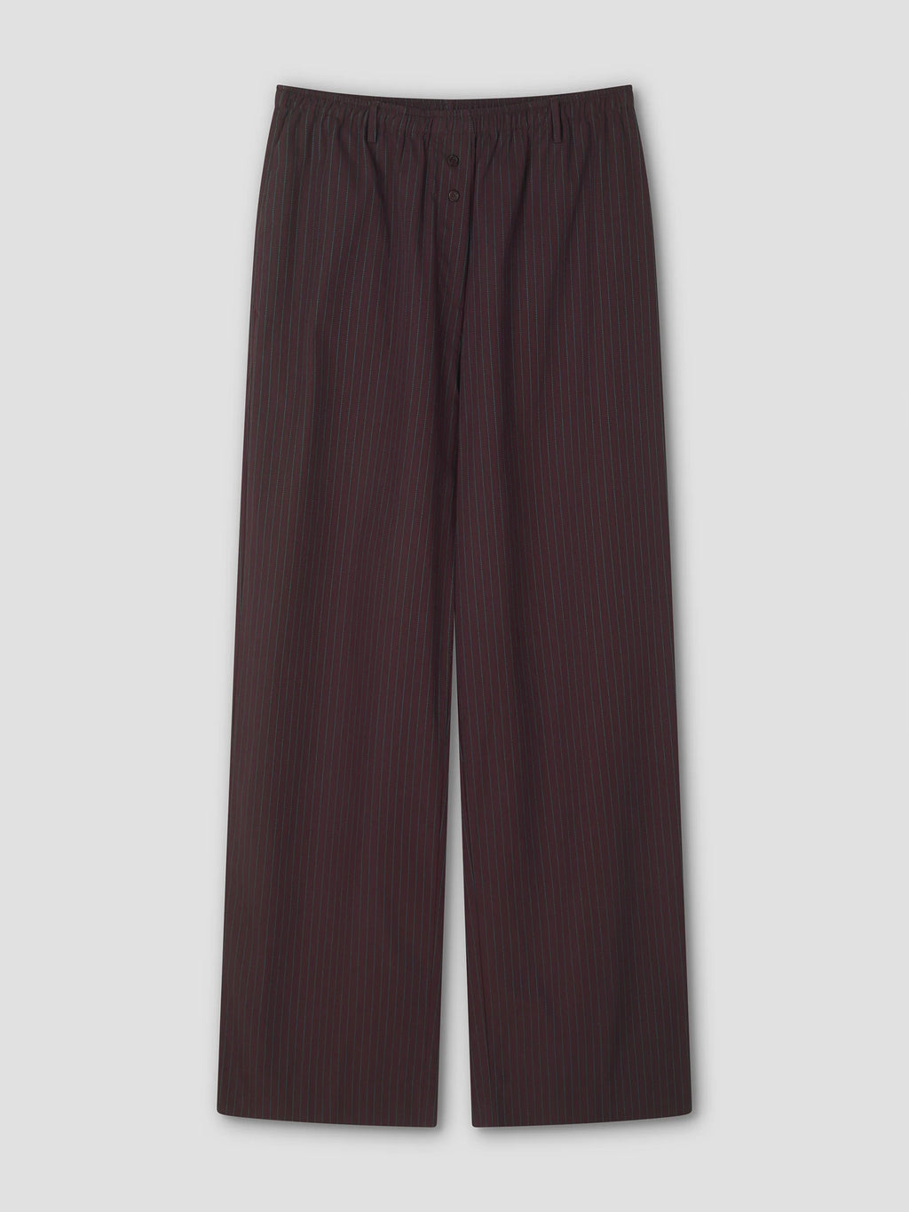 DOUBLE BUTTON PANT - BROWN STRIPE