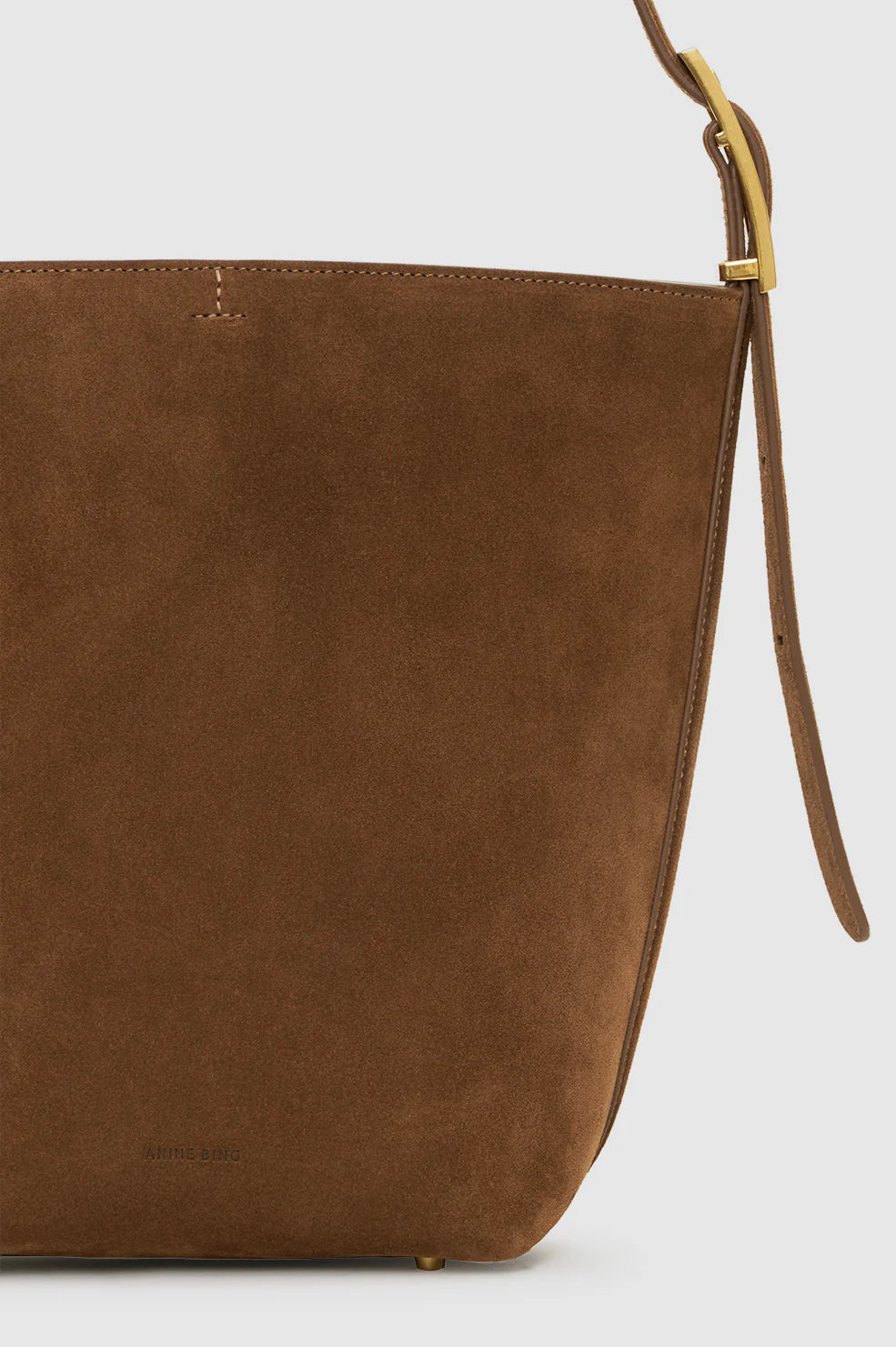 ELLY MEDIUM BUCKET BAG - SUEDE TOBACCO