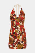 CASTELLA MINI DRESS - FLORA ROSSO