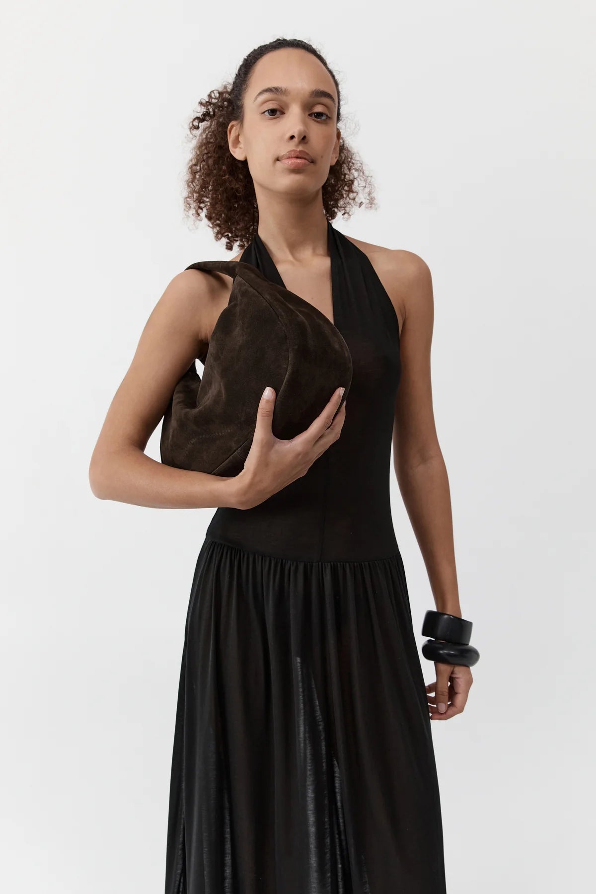 (PRE-ORDER) SUEDE LARGE BON BON BAG - COFFEE