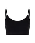 RYO WOOL RIB CROP - BLACK