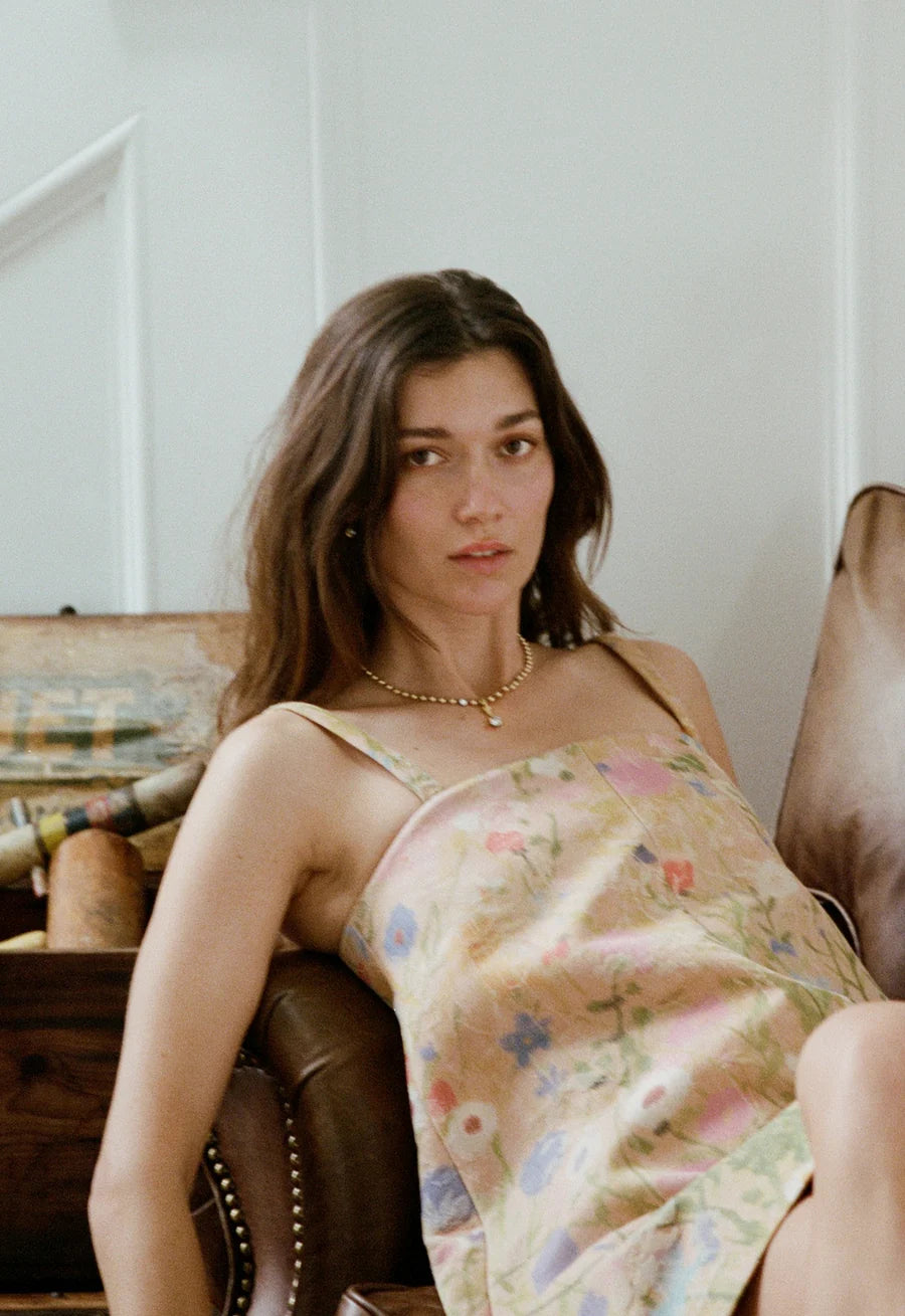 CHASING THE SUN DRESS - PRESSED FLOWERS
