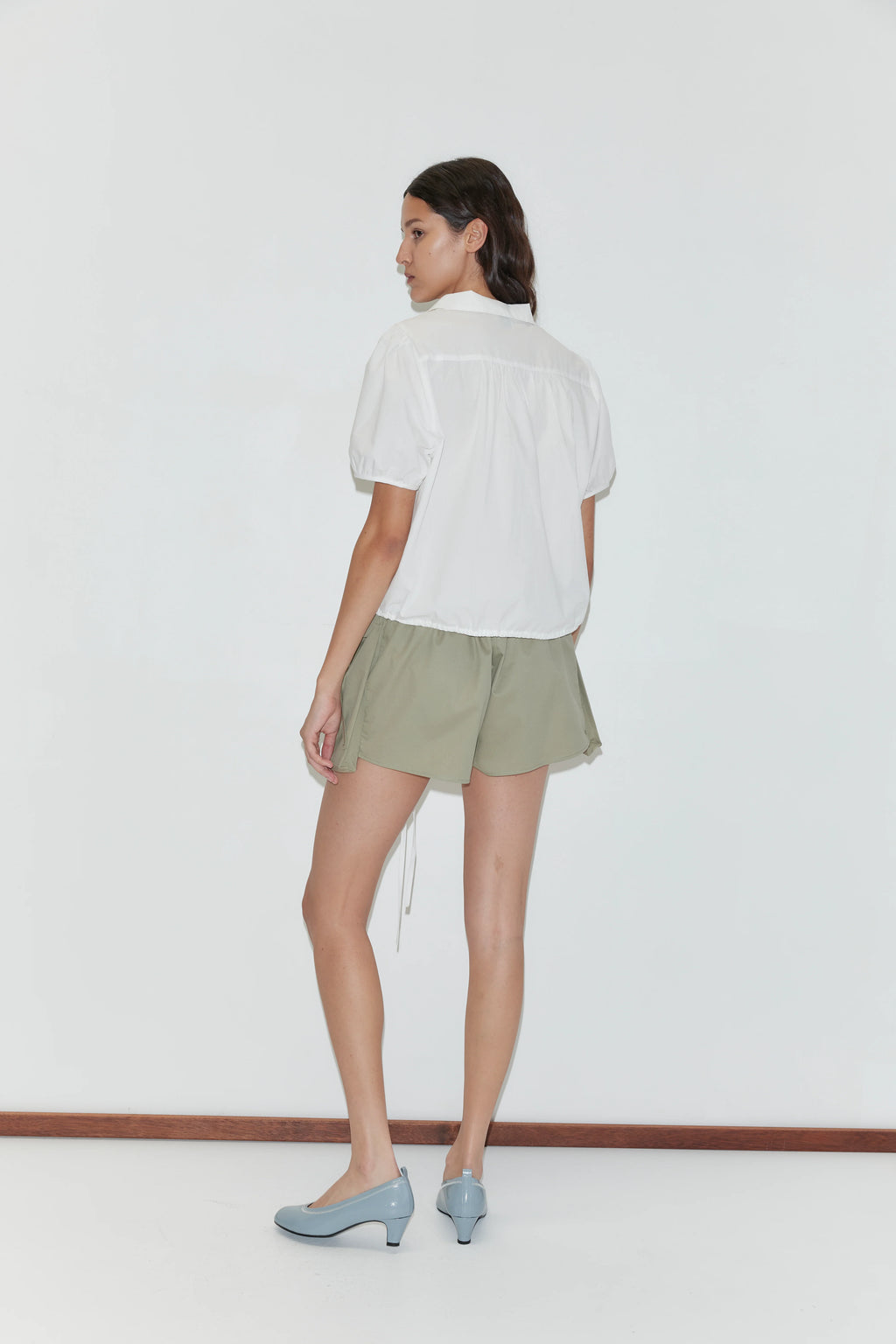 FINE COLLAR TOP - WHITE