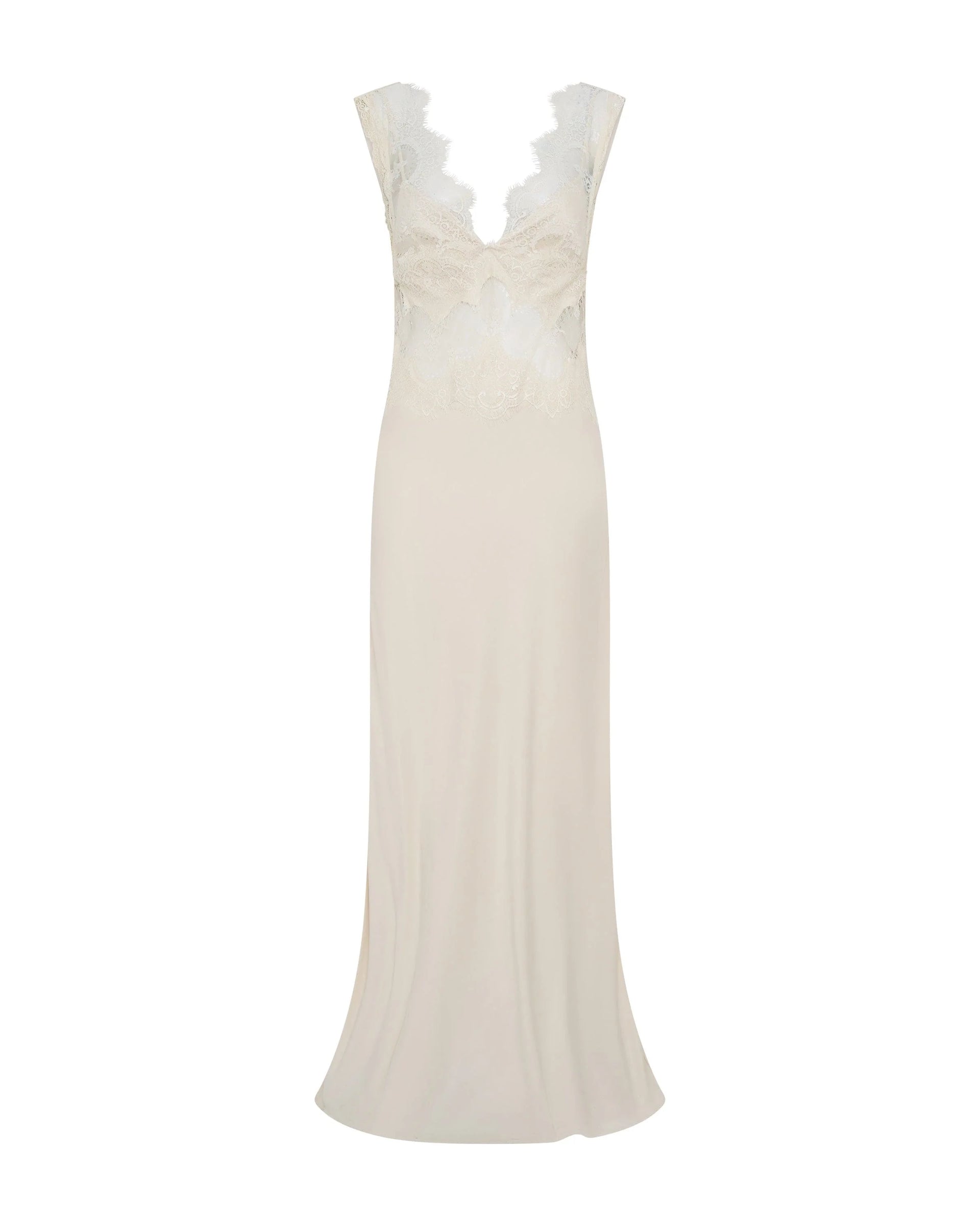VISIONS LACE FLOOR LENGTH DRESS