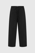 FINE ROULEAU CROP PANTS - BLACK